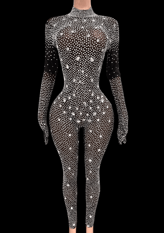 Glamstone | Party Jumpsuit: Diamond Illusion