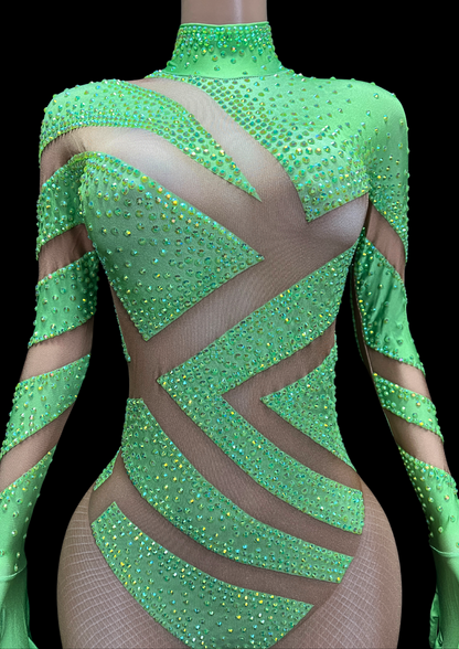 Glamstone | Party Jumpsuit: Neon Pop - Inspired by Jennifer Lopez