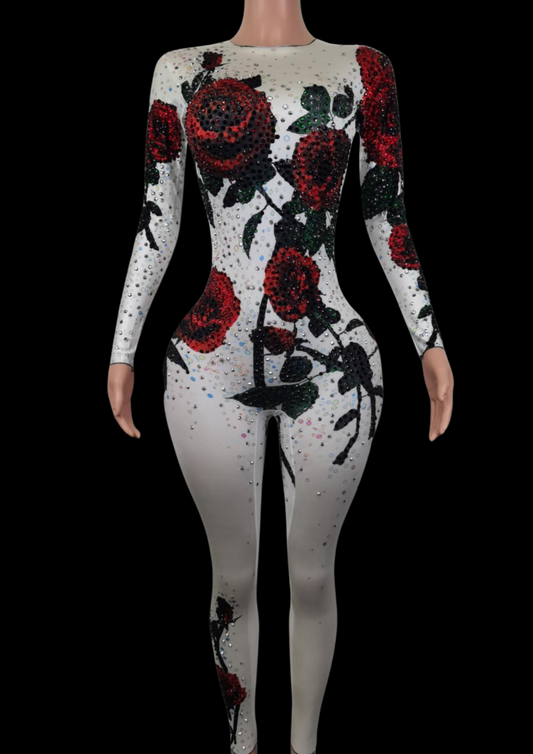 Party Jumpsuit: Frosted Rose