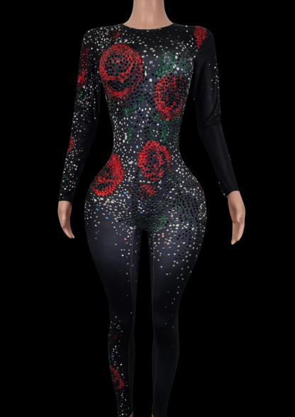 Party Jumpsuit: Midnight Rose