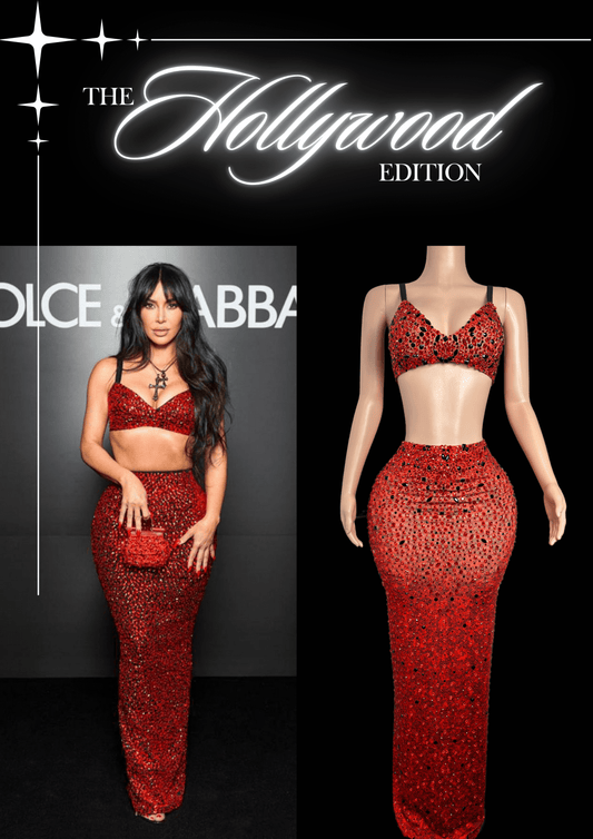 Glamstone | Co-Ord Set: Red Cherry - Inspired by Kim Kardashian