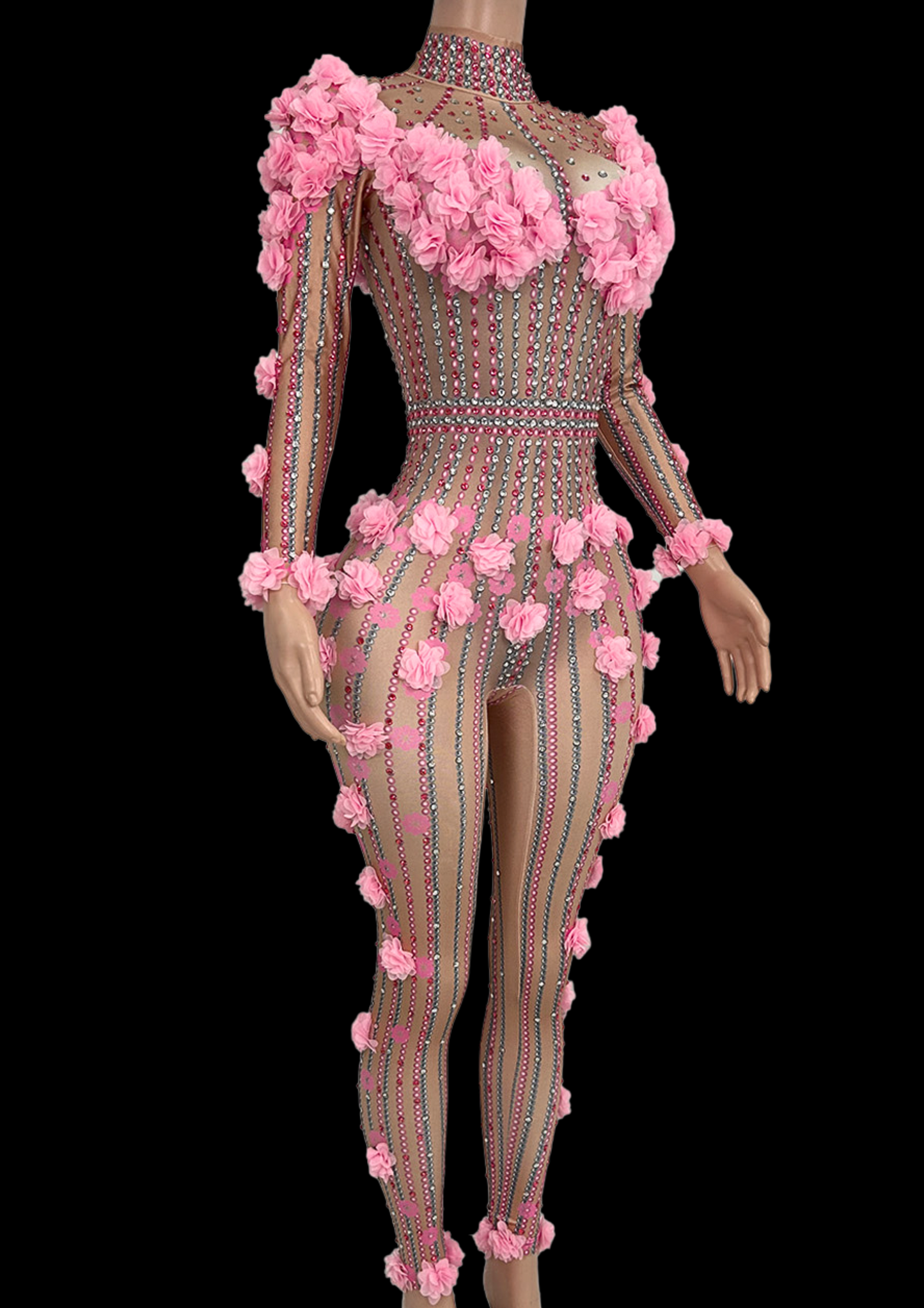 Party Jumpsuit: Petal Passion - Pink