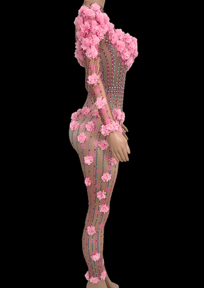 Party Jumpsuit: Petal Passion - Pink