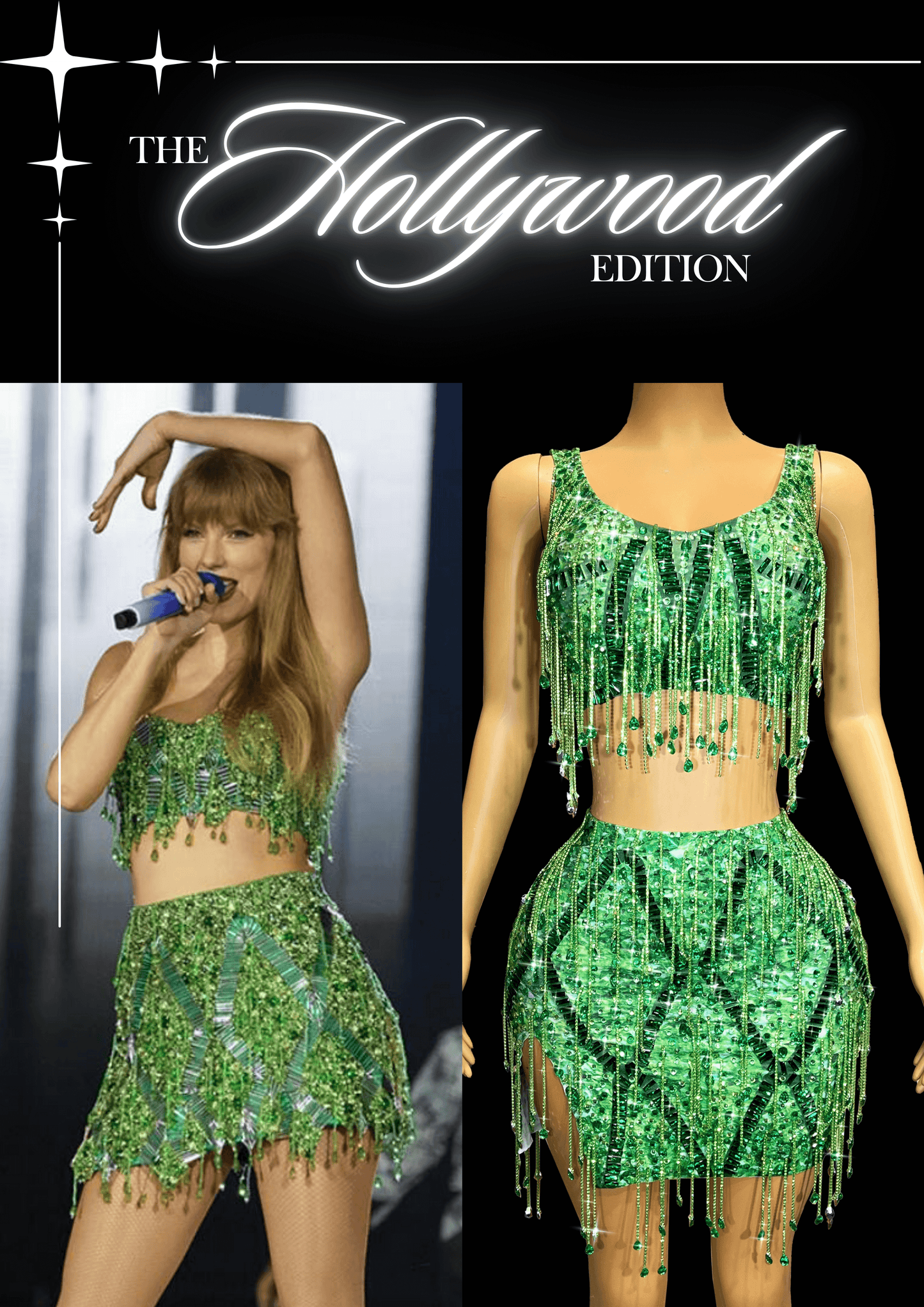 Glamstone | Co-Ord Set: Emerald Envy - Inspired by Taylor Swift