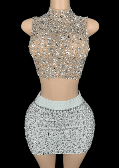 Glamstone | Co-Ord Set: Crystal Cascade - Inspired by Kim Kardashian