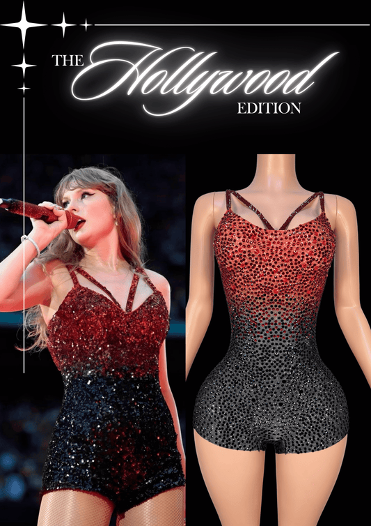 Glamstone | Party Romper: Black Rose - Inspired by Taylor Swift