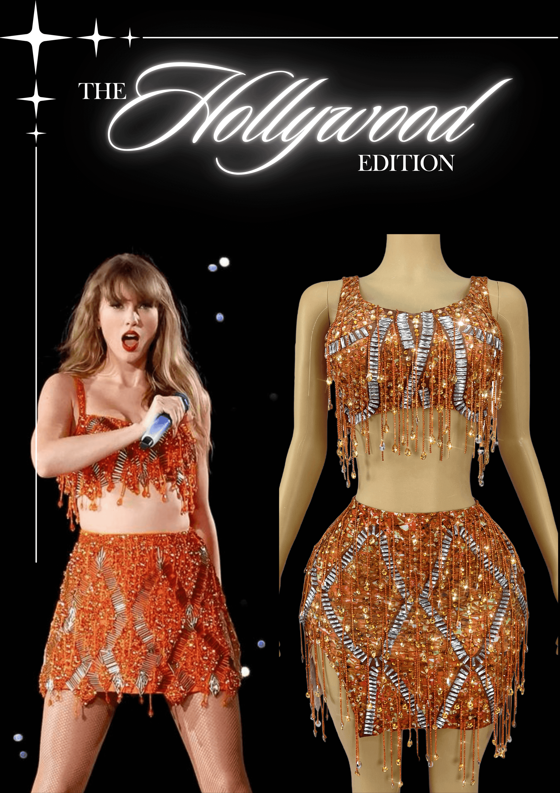 Glamstone | Co-Ord Set: Amber Allure - Inspired by Taylor Swift