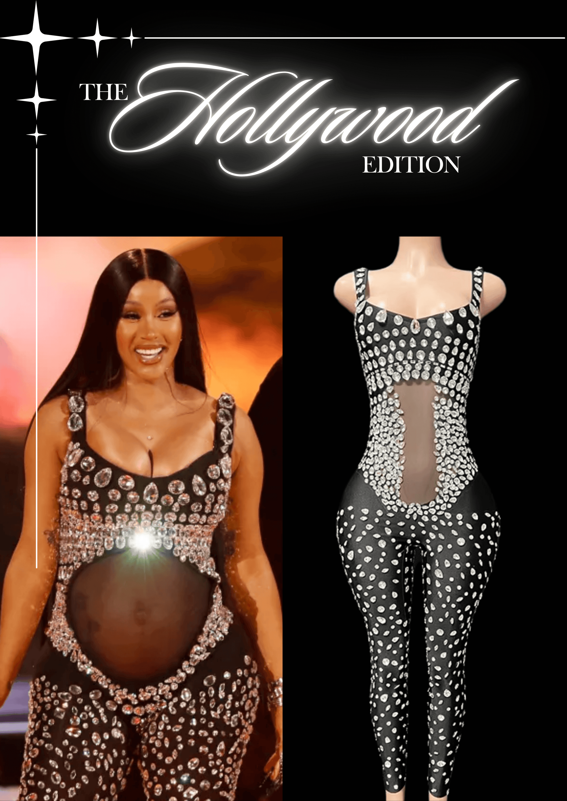 Glamstone | Party Jumpsuit: Gleam Goddess - Inspired by Cardi B