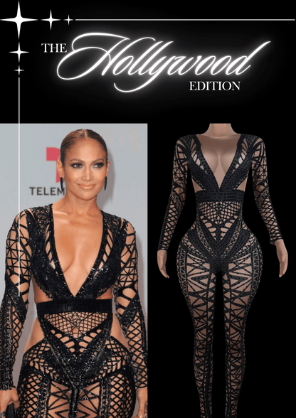 Glamstone | Party Jumpsuit: Femme Fatale - Inspired by Jennifer Lopez