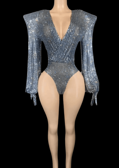 Glamstone | Party Romper: Midnight Glimmer - Inspired by Beyoncé