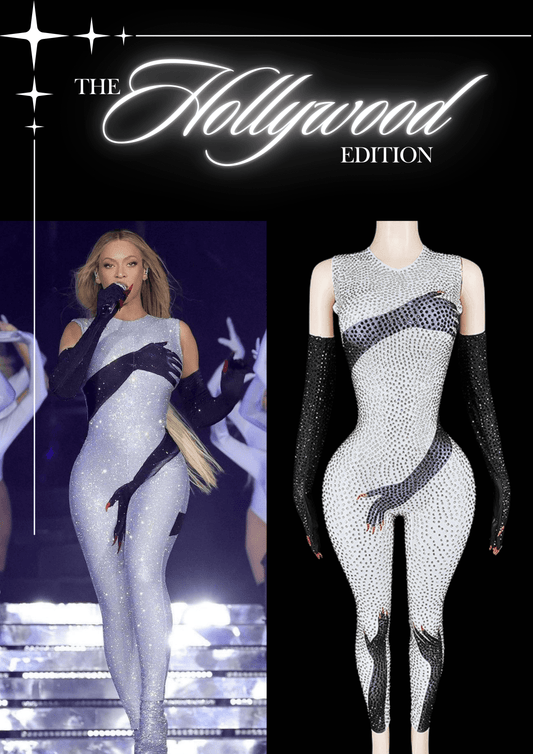 Glamstone | Party Jumpsuit: Silver Spell - Inspired by Beyoncé