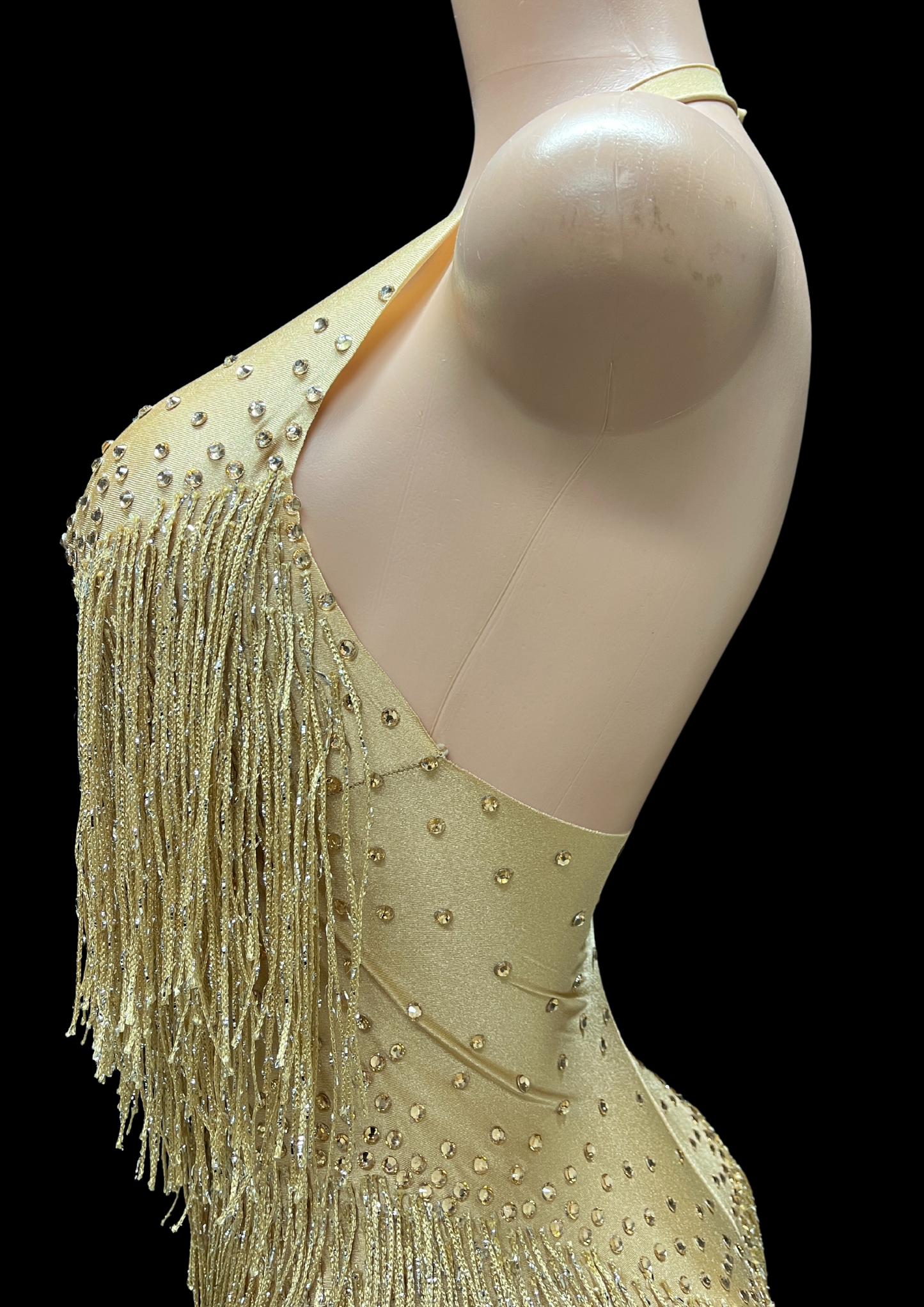 Glamstone | Party Romper: Golden Muse - Inspired by Jennifer Lopez