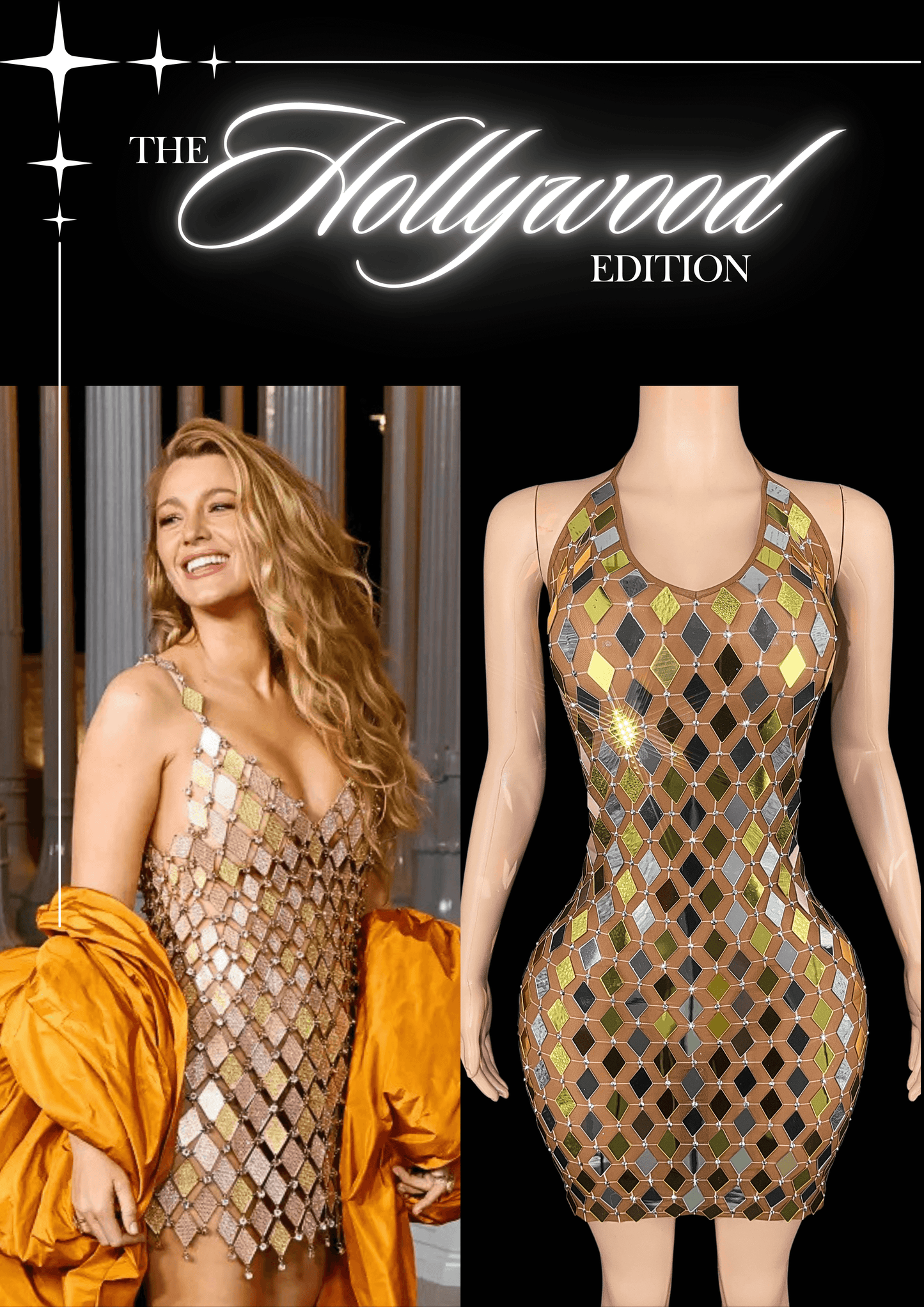 Glamstone | Mini Dress: Sunset Shimmer - Inspired by Blake Lively