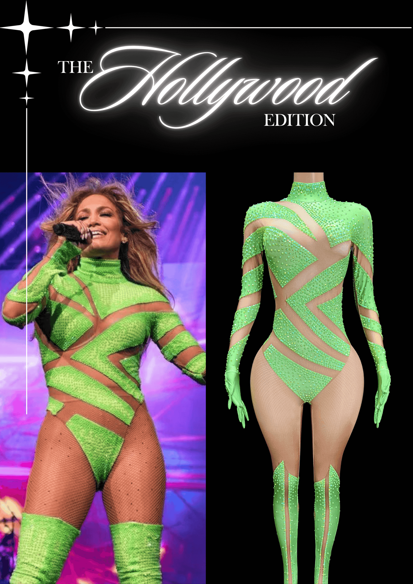 Glamstone | Party Jumpsuit: Neon Pop - Inspired by Jennifer Lopez