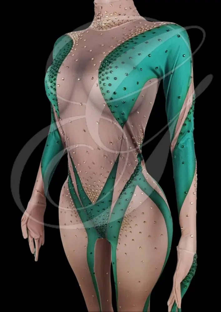 Glamstone | Party Jumpsuit: Emerald