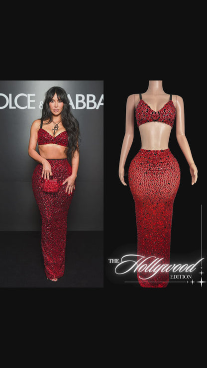 Co-Ord Set: Red Cherry - Inspired by Kim Kardashian