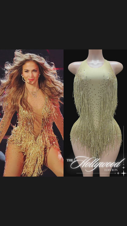 Party Romper: Golden Muse - Inspired by Jennifer Lopez