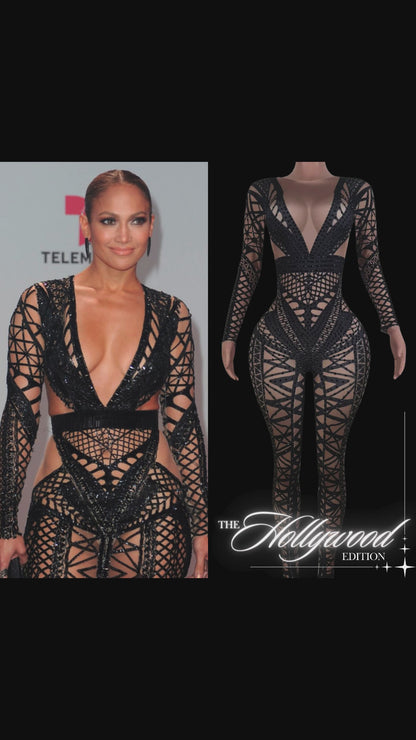 Party Jumpsuit: Femme Fatale - Inspired by Jennifer Lopez