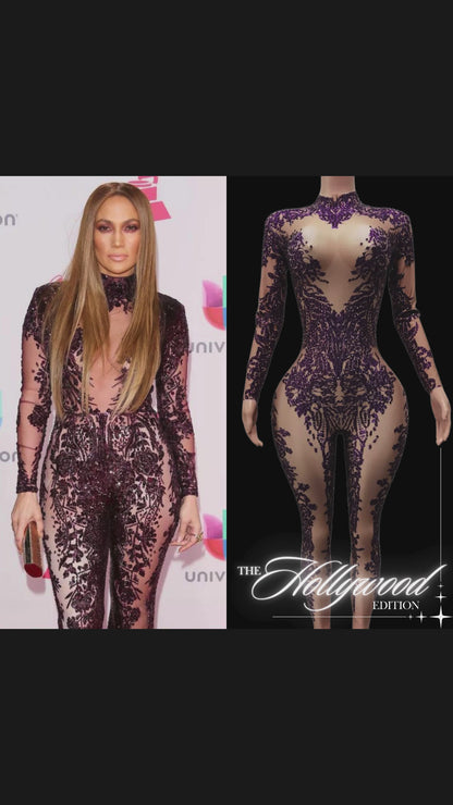 Party Jumpsuit: Royal Orchid - Inspired by Jennifer Lopez